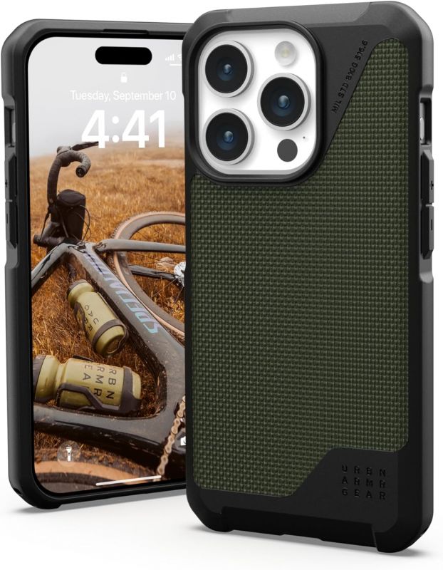 Чохол UAG для Apple iPhone 15 Pro Metropolis LT Magsafe, Kevlar Olive