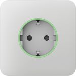 Передня панель для вбудованої розетки Ajax SoloCover for Outlet smart, Jeweler, бездротова, білий