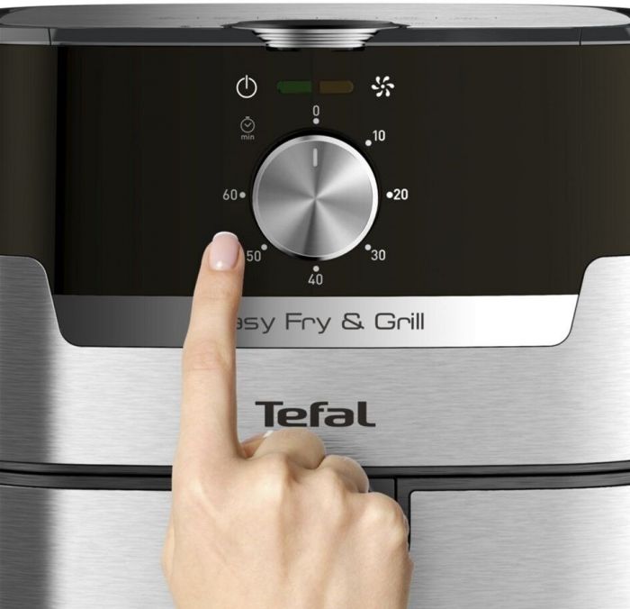 Мультипіч Tefal EasyFry&Grill, 1550Вт, чаша-4.2л, механічне керув., від 80°C до 200°C, пластик, сірий
