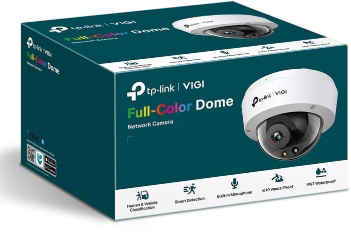 IP-Камера TP-LINK VIGI C240-2.8, PoE, 4Мп, 2,8 мм, H265+, IP66, Turret, кольорове нічне бачення, внутрішня