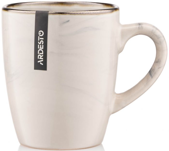 Чашка Ardesto Marmo, 360 мл, бежевий, кераміка