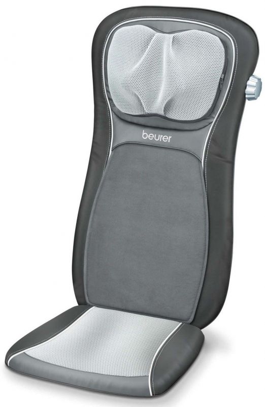 Масажер Beurer для тіла, від мережі, вага-5кг, накидка на сидіння, 3 зони масажу, 2 швидкості, сірий