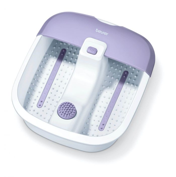 Масажна ванночка Beurer для ніг, від мережі, вага-1.3кг, 3 режими, підтрим. температури води, біло-фіолетовий