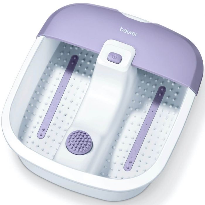 Масажна ванночка Beurer для ніг, від мережі, вага-1.3кг, 3 режими, підтрим. температури води, біло-фіолетовий