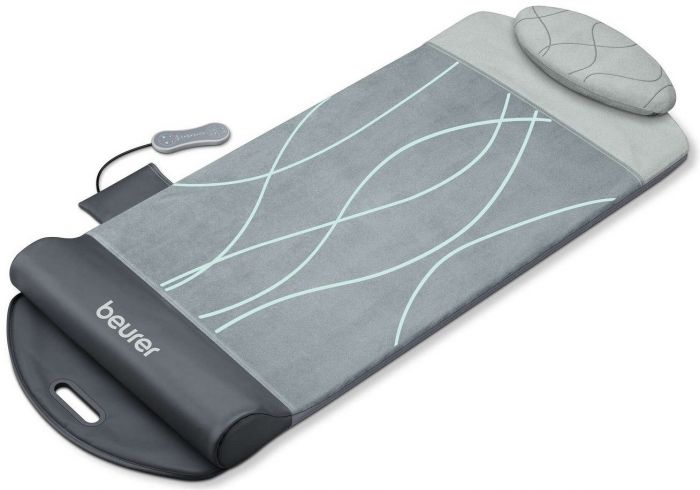 Масажний килимок Beurer для йоги та розтяжки, від мережі, вага-5.5кг, 4 програм, підігрів, сірий
