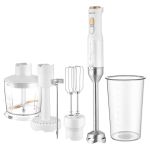 Блендер Sencor заглибний, 1200Вт, 6в1, чаша-800мл, вспінювач молока, білий