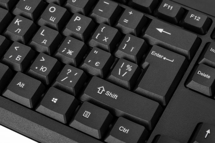 Клавіатура мембранна 2E KS108, 104key, USB-A, EN/UKR, чорний