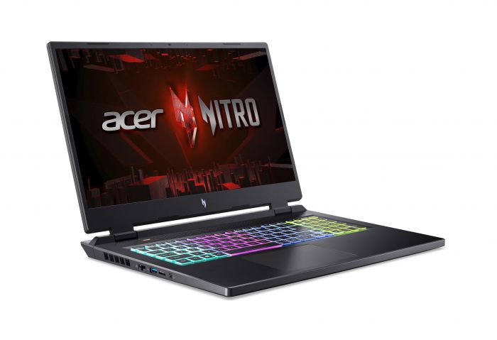 Ноутбук Acer Nitro 17 AN17-71 17.3" FHD IPS, Intel i7-13700HX, 16GB, F1TB, NVD4050-6, Lin, чорний