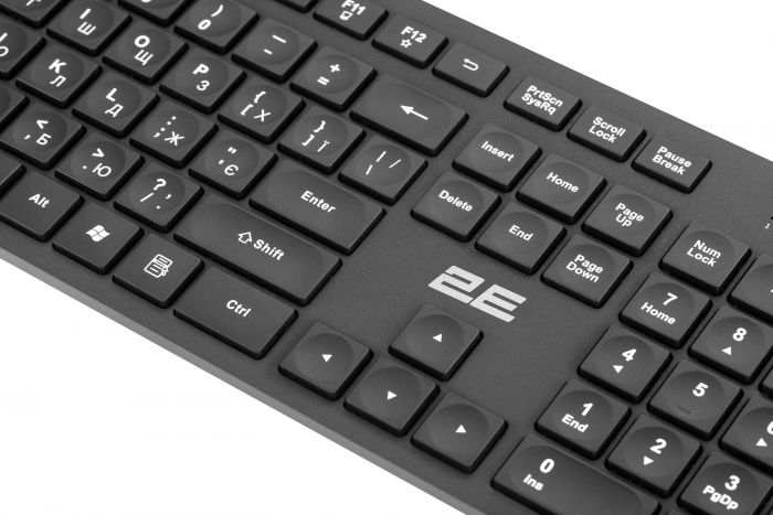 Комплект клавіатура та миша 2E MK420 WL, EN/UK, чорний