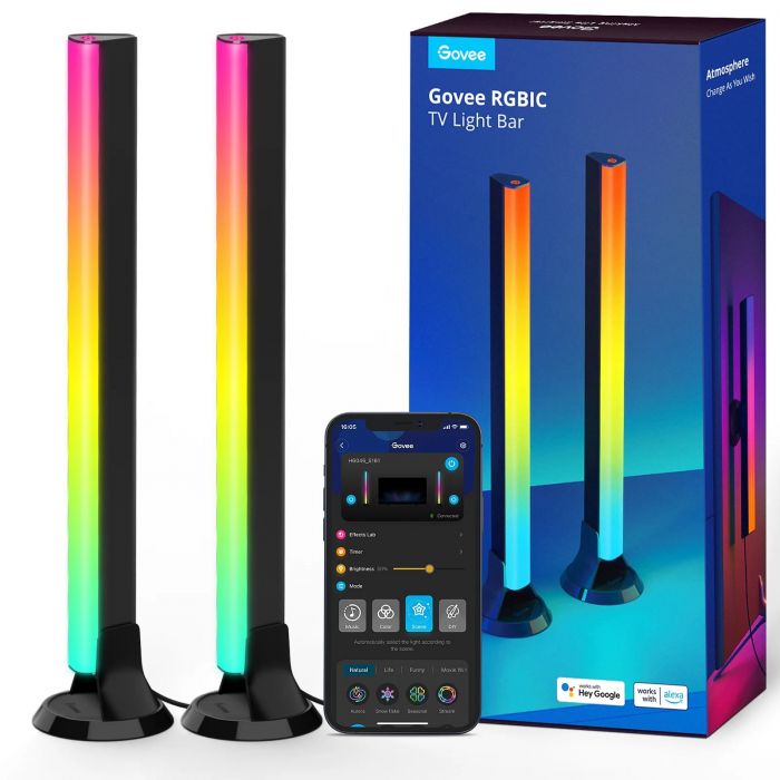 Набір підсвічування Govee H6046 Flow Plus Light Bars, RGBIC, WI-FI/Bluetooth, чорний