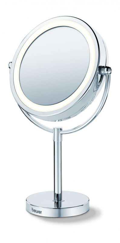 Дзеркало косметичне Beurer настільне, від мережі, діаметр-17см, підсвічування, білий