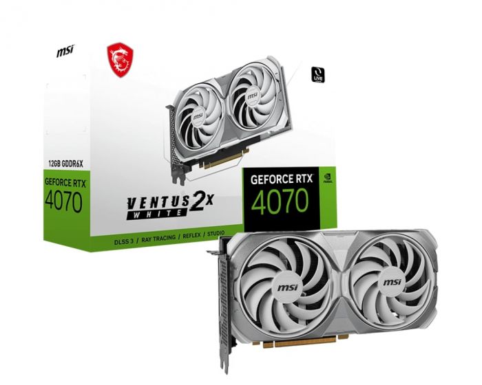 Відеокарта MSI GeForce RTX 4070 12GB GDDR6X VENTUS 2X WHITE