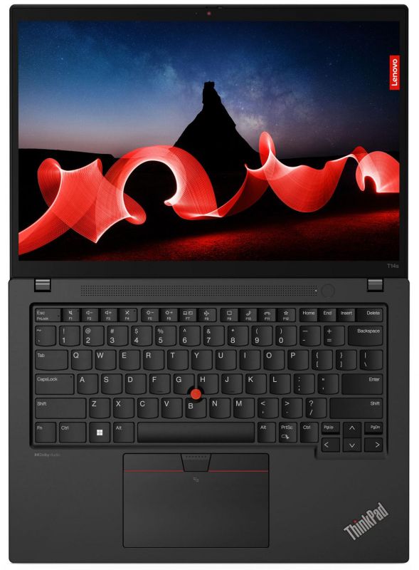 Ноутбук Lenovo ThinkPad T14s-G4 14" WUXGA IPS AG, Intel i7-1355U, 32GB, F1TB, UMA, DOS, чорний