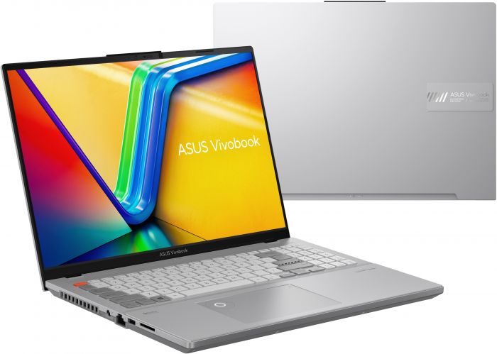 Ноутбук ASUS Vivobook Pro 16X K6604JV-K8079 16" WQXGA IPS, Intel i9-13980HX, 32GB, F1TB, NVD4060-8, NoOS, Сріблястий