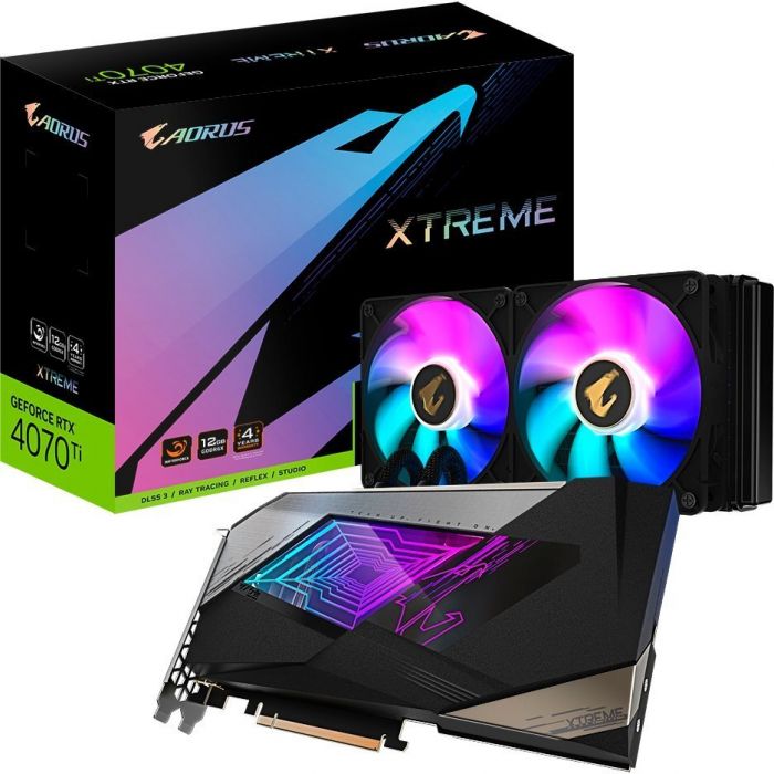 Відеокарта GIGABYTE GeForce RTX 4070 Ti 12GB GDDR6X AORUS XTREME WATERFORCE