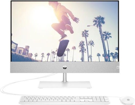 Комп'ютер персональний моноблок HP Pavilion 27" FHD IPS AG, Intel i7-13700T, 16GB, F512GB, UMA, WiFi, кл+м, DOS, білий