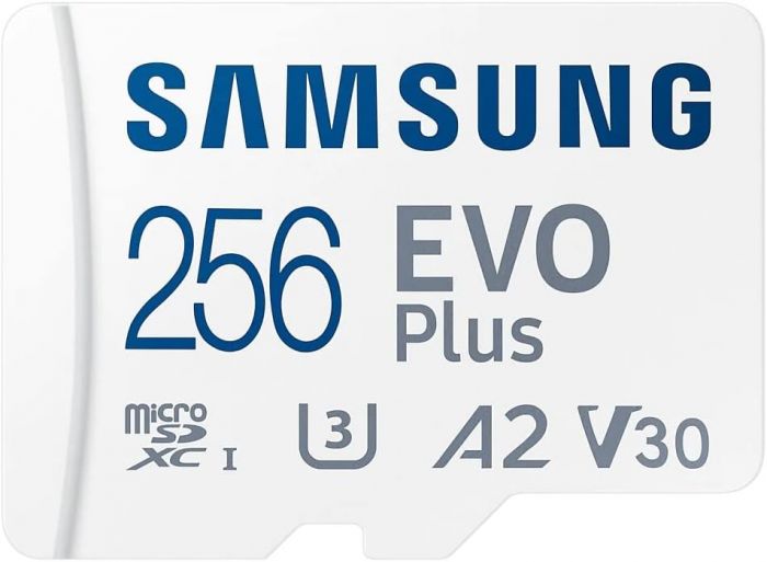 Карта пам'яті Samsung microSDHC 256GB C10 UHS-I R100MB/s Evo Plus + SD