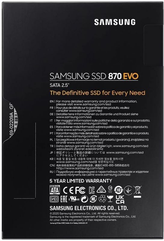 Накопичувач SSD Samsung 2.5" 2TB SATA 870EVO