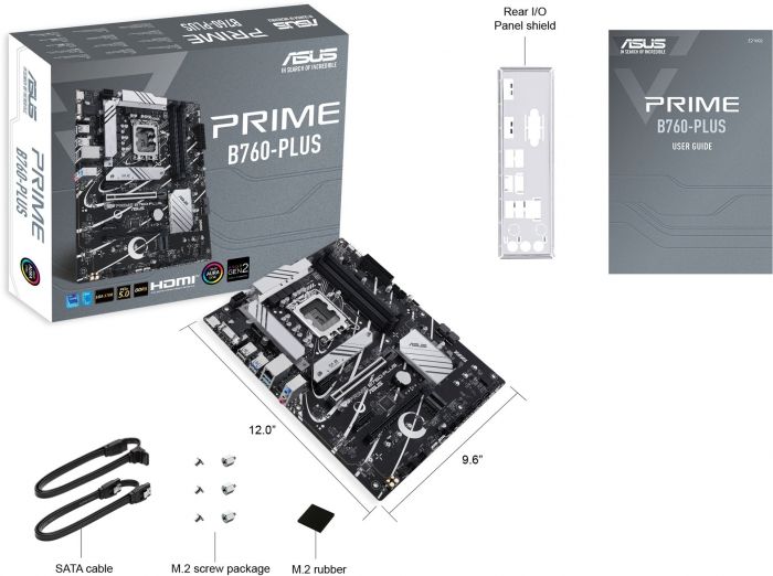 Материнcька плата ASUS PRIME B760-PLUS s1700 B760 4xDDR5 M.2 HDMI D-Sub DP ATX