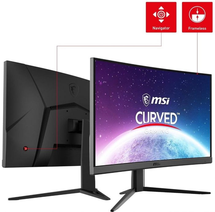 Монітор MSI 23.6" G24C4-E2 2xHDMI, DP, Audio, VA, 180Hz, 1ms, sRGB 112%, CURVED, AdaptiveSync