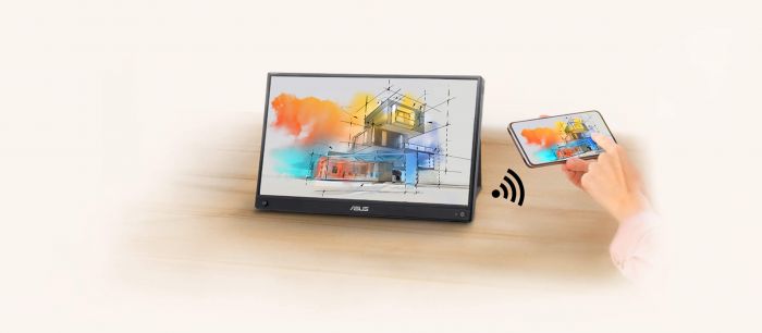 Монітор портативний Asus 15.6" ZenScreen GO MB16AWP mHDMI, USB-C, WiFi, MM, IPS, 7800mAh, Cover