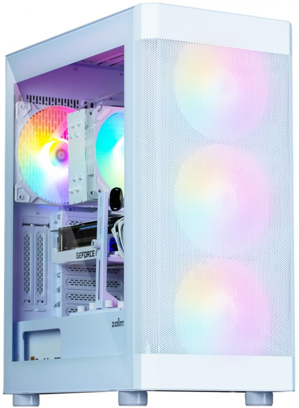 Корпус Zalman I4 TG без БЖ, 2xUSB3.0, 1xUSB2.0, 4x140мм RGB, VGA 320мм, LCS ready, TG Side Panel, ATX, білий