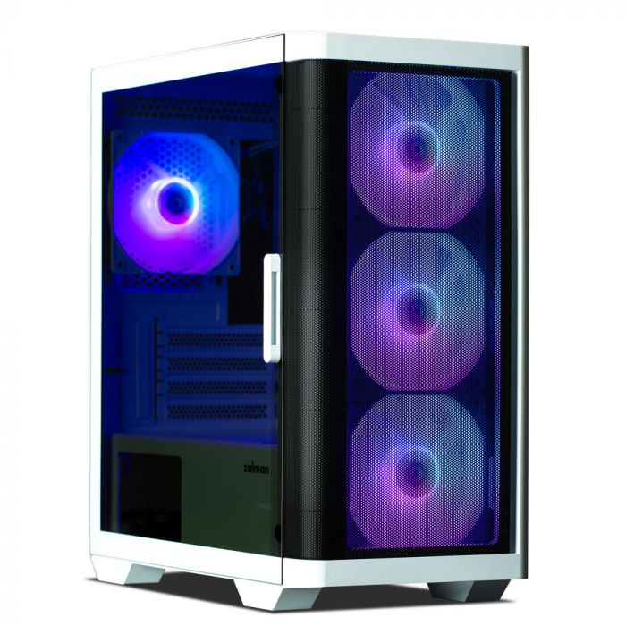 Корпус Zalman M4 без БЖ, 2xUSB3.0, 1xUSB2.0, 4x120мм ARGB, VGA 320мм, LCS ready, TG Side Window, mATX, білий