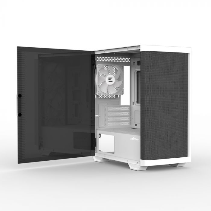 Корпус Zalman M4 без БЖ, 2xUSB3.0, 1xUSB2.0, 4x120мм ARGB, VGA 320мм, LCS ready, TG Side Window, mATX, білий