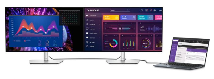 Монітор DELL 27" U2724DE HDMI, DP, USB-C, RJ-45, Audio, IPS, 2560x1440, 120Hz, sRGB 100%, Pivot