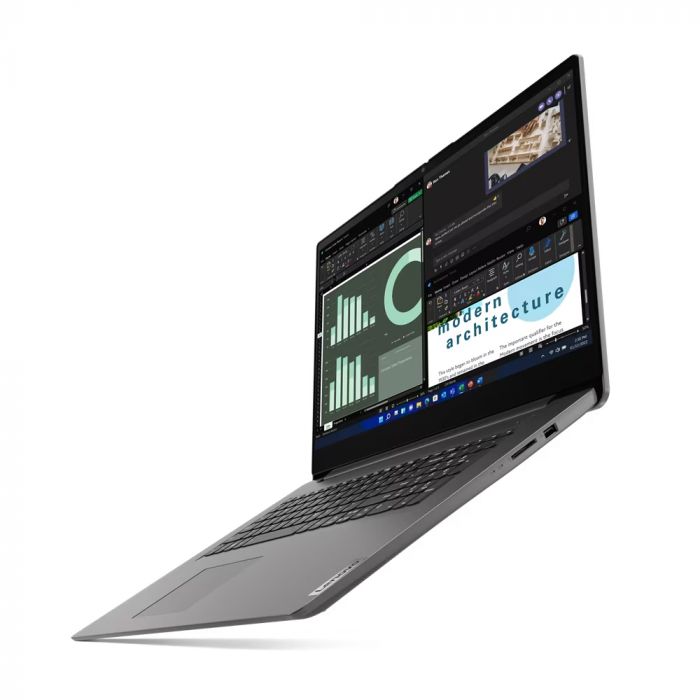 Ноутбук Lenovo V17-G4 17.3" FHD IPS AG, Intel i7-1355U, 16GB, F512GB, UMA, DOS, сірий