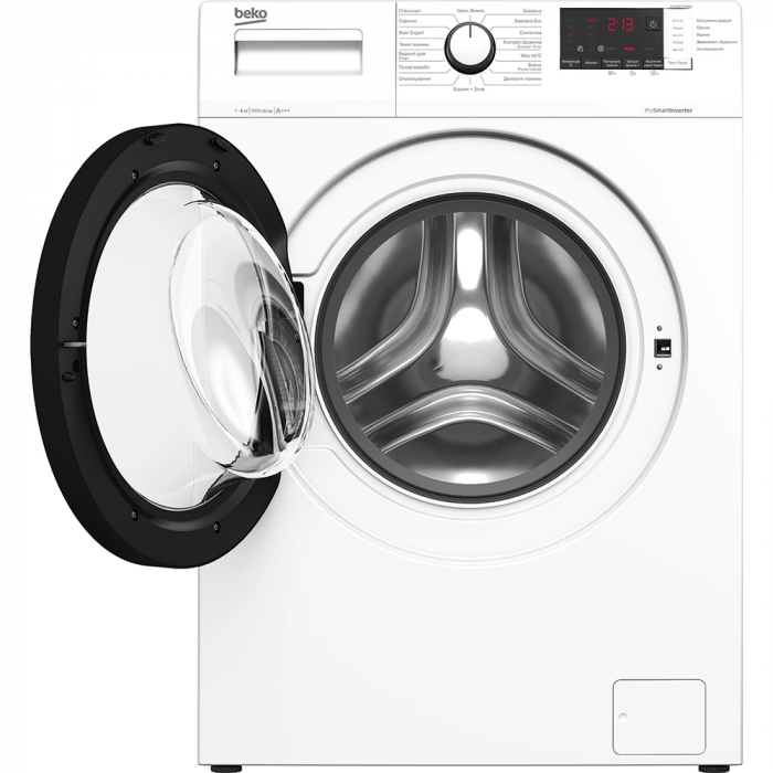 Пральна машина Beko фронтальна, 6кг, 1200, A+++, 45см, дисплей, інвертор, ПАР, білий