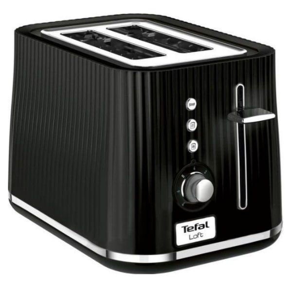 Тостер Tefal Loft 850Вт, розморожування, пластик, чорний