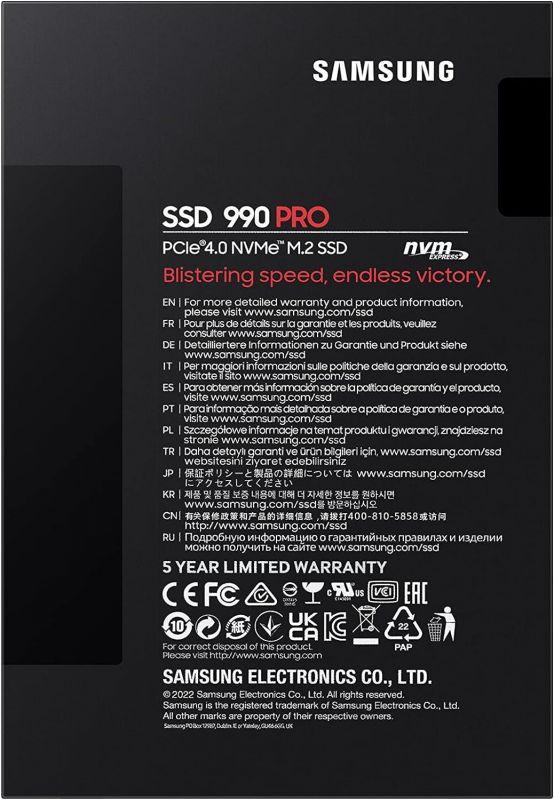 Накопичувач SSD Samsung M.2 2TB PCIe 4.0 990PRO