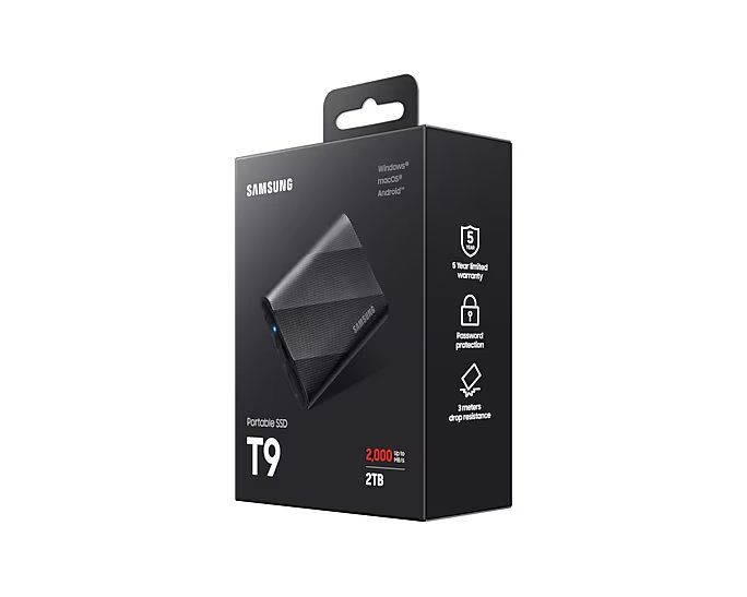 Портативний SSD Samsung 2TB USB 3.2 Gen 2 Type-C T9 Shield