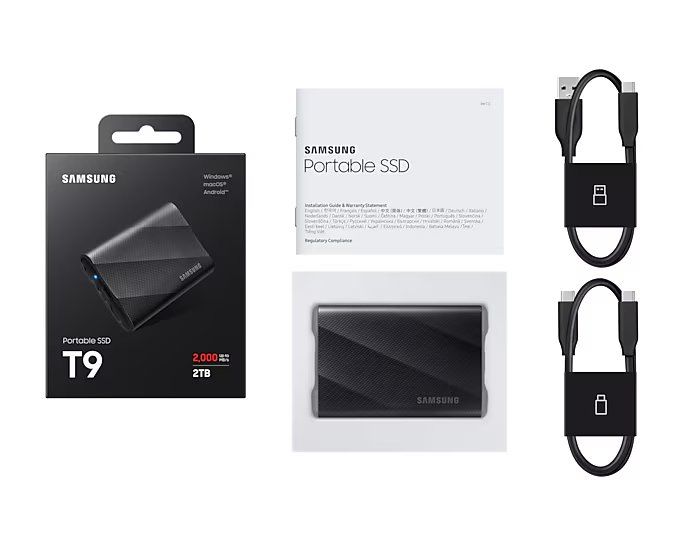 Портативний SSD Samsung 2TB USB 3.2 Gen 2 Type-C T9 Shield