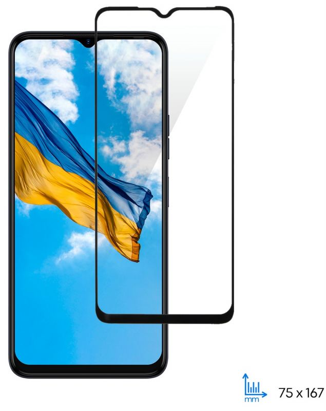 Захисне скло 2E для TECNO Spark 10 (KI5q), 2.5D FCFG, (1 Pack), чорна рамка