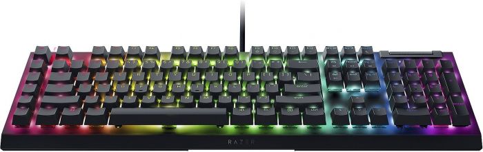 Клавіатура механічна Razer BlackWidow V4 X, 110key, Yellow Switch, USB-A, EN/RU, RGB, чорний