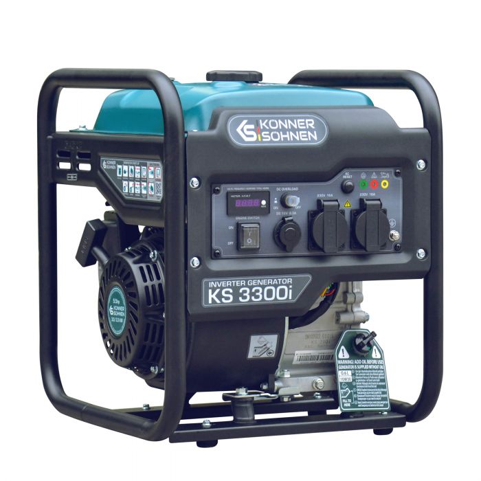Генератор бензиновий інверторний Konner&Sohnen KS 3300i, 230В, 3.3кВт, ручний стартер, 25.5кг