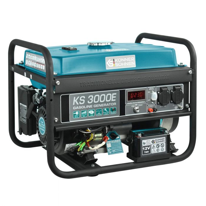 Генератор бензиновий Konner&Sohnen KS 3000E, 230В, 3.0кВт, електростартер, 46.1кг