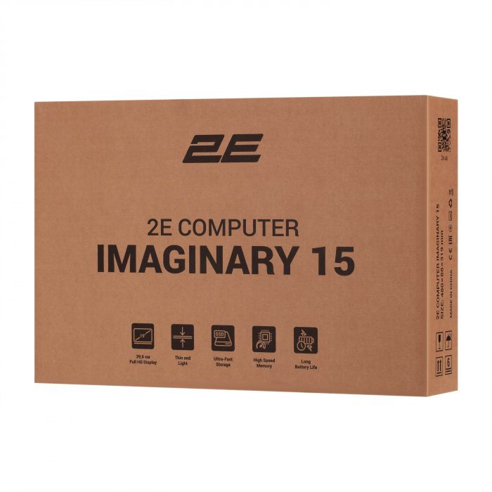 Ноутбук 2E Imaginary 15 15.6" FHD IPS AG, Intel i5-1235U, 16GB, F512GB, UMA, DOS, чорний