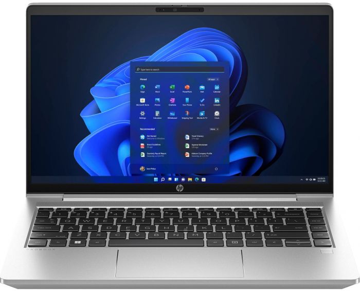 Ноутбук HP Probook 445-G10 14" FHD IPS AG, AMD R5-7530U, 8GB, F512GB, UMA, DOS, сріблястий