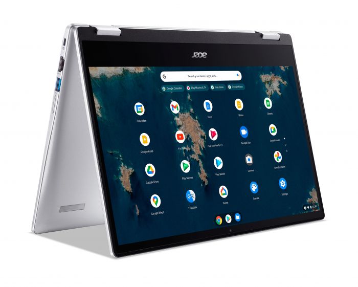 Ноутбук Acer Chromebook Spin CP314-1HN 14" FHD IPS Touch, Intel P N6000, 8GB, F128GB, UMA, ChromeOS, сріблястий
