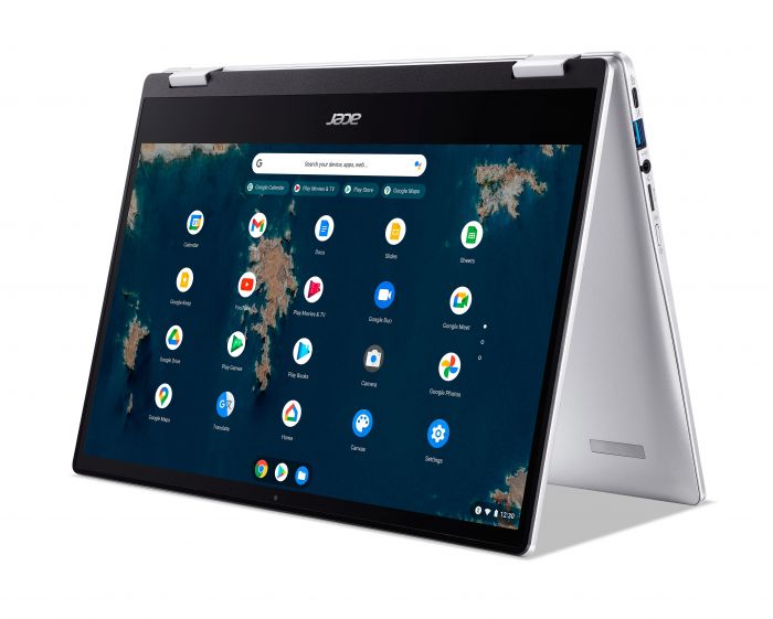 Ноутбук Acer Chromebook Spin CP314-1HN 14" FHD IPS Touch, Intel P N6000, 8GB, F128GB, UMA, ChromeOS, сріблястий