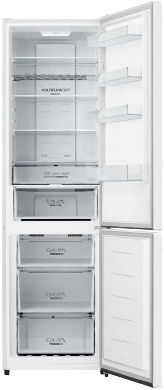 Холодильник з нижн. мороз. камерою Gorenje, 200х60х60см, 2 двері, 235(96)л, А+, NF+, Зона св-ті, Зовн. Дисп, Білий