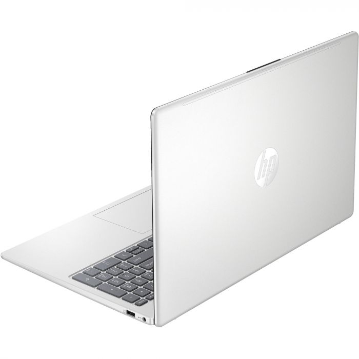 Ноутбук HP 15-fd0018ua 15.6" FHD IPS AG, Intel N200, 8GB, F256GB, UMA, DOS, сріблястий