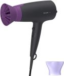Фен Philips, 2100Вт, 4 режими, іонізація, хол. обдув, 2 насадки, чорно-фіолетовий Фен Philips, 2100Вт, 4 режими, іонізація, хол. обдув, 2 насадки, чорно-фіолетовий