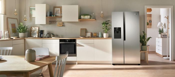 Холодильник Gorenje SBS, 179x68x91см, 2 дв., Х- 368л, М- 167л, A++, NF Plus,  Інвертор, диспенсер, резервуар, Дисплей, сірий