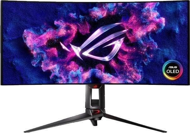 Монітор Asus 33.9" ROG Swift PG34WCDM 2xHDMI, DP, USB-C, 3xUSB, MM, OLED, 3440x1440, 21:9, 240Hz, 0.03ms, DCI-P3 99%, CURVED, AdaptiveSync, HAS, HDR400