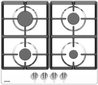 Варильна поверхня Gorenje газова, 60см, чавун, газконтроль, нерж 