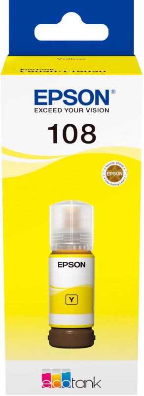 Контейнер з чорнилом Epson 108 EcoTank L8050/L18050 yellow